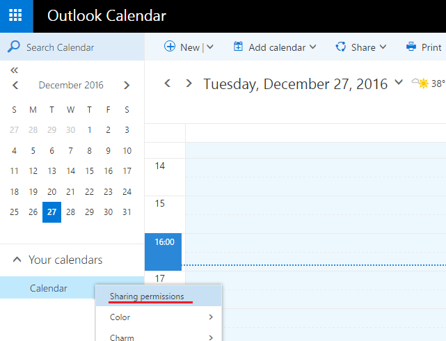check my calendar permissions in outlook for mac